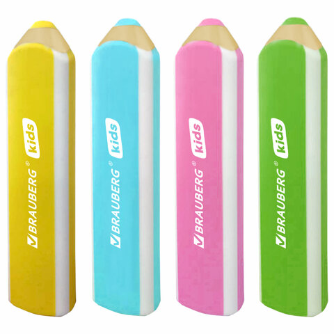 Ластики фигурные BRAUBERG KIDS ″Карандашики″, набор 4 штуки Ластики фигурные BRAUBERG KIDS ″Карандашики″, набор 4 штуки