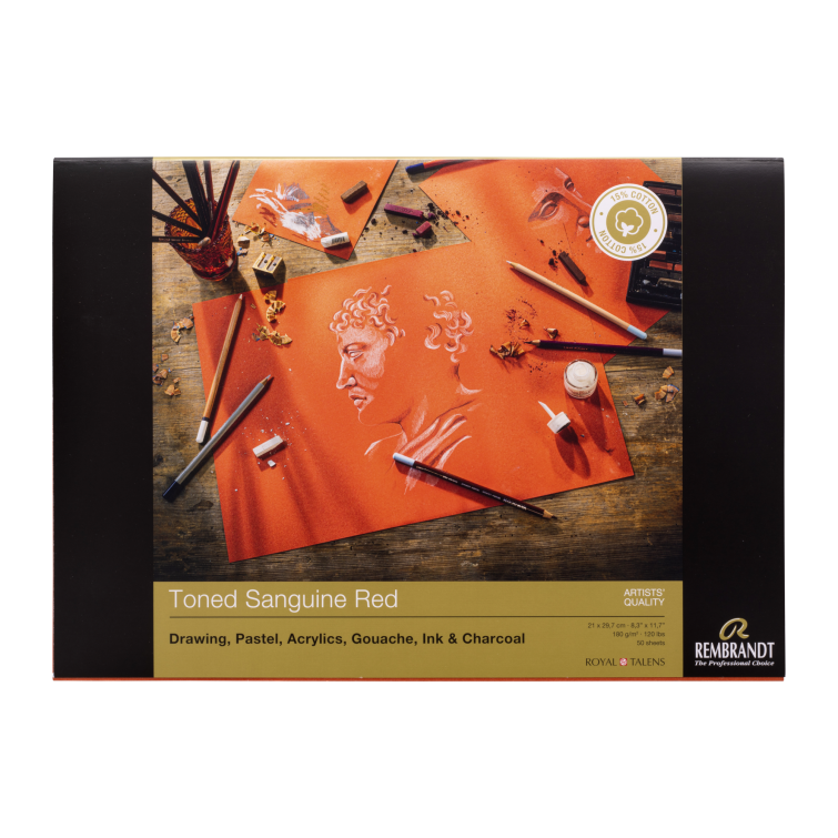 Тонированная бумага Rembrandt Toned Sanguine Red для смешанных техник Тонированная бумага Rembrandt Toned Sanguine Red для смешанных техник