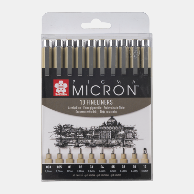 Новинка! Набор Pigma Micron со всеми размерами наконечников Новинка! Набор Pigma Micron со всеми размерами наконечников