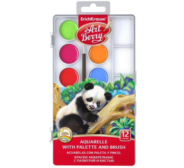 Акварель ArtBerry® с палитрой и кисточкой Акварель ArtBerry® с палитрой и кисточкой