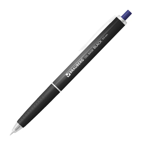 Ручка шариковая автоматическая BRAUBERG ″OIL-BASE BLACK″ Ручка шариковая автоматическая BRAUBERG ″OIL-BASE BLACK″