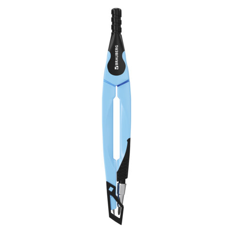 Циркуль с защитным колпачком BRAUBERG ULTRA, аквамариновый Циркуль с защитным колпачком BRAUBERG ULTRA, аквамариновый