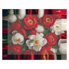 Алмазная мозаика (набор для творчества), КРАСНЫЕ И БЕЛЫЕ ПИОНЫ, 30*40 см, форма страз: круглая, 23 цветов страз, картонная коробка Алмазная мозаика (набор для творчества), КРАСНЫЕ И БЕЛЫЕ ПИОНЫ, 30*40 см, форма страз: круглая, 23 цветов страз, картонная коробка