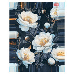 Алмазная мозаика с частичной выкладкой (набор для творчества), БЕЛЫЕ МАКИ, 30*40 см, форма страз: круглая, 11 цветов страз, картонная коробка Алмазная мозаика с частичной выкладкой (набор для творчества), БЕЛЫЕ МАКИ, 30*40 см, форма страз: круглая, 11 цветов страз, картонная коробка