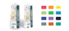 ����� ������� SKETCHMARKER Artist Fine Pen 12 Basic Set A