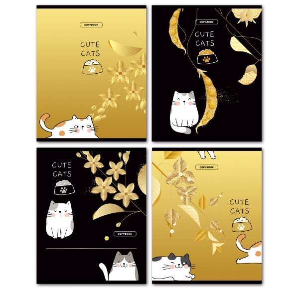 Впервые! Голографическая глянцевая ламинация. Тетради BG ″Cute cats″ Впервые! Голографическая глянцевая ламинация. Тетради BG ″Cute cats″