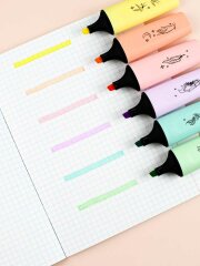 Текстовыделитель, бирюзовый, ванильный, лавандовый, мятный, персиковый, розовый, УФ-печать Текстовыделитель, бирюзовый, ванильный, лавандовый, мятный, персиковый, розовый, УФ-печать