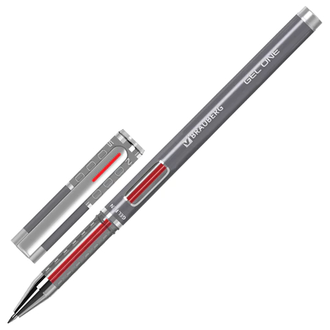 Ручка гелевая BRAUBERG ″GEL ONE″, красная Ручка гелевая BRAUBERG ″GEL ONE″, красная