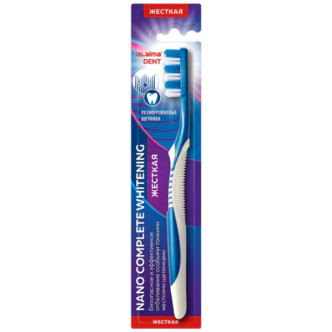 Зубная щетка LAIMA DENT ″Nano Complete WHITENING″ безопасное отбеливание Зубная щетка LAIMA DENT ″Nano Complete WHITENING″ безопасное отбеливание