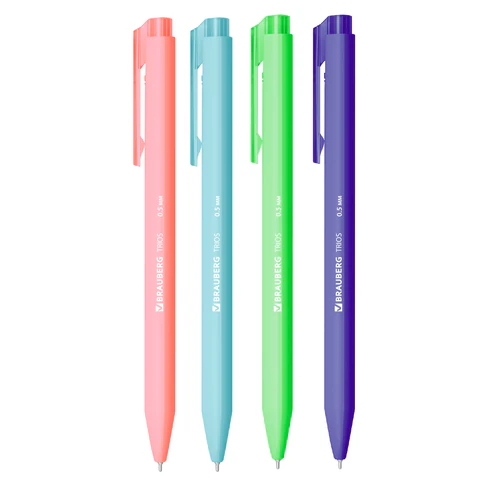 Ручка шариковая автоматическая BRAUBERG ″TRIOS BRIGHT COLOR″ Ручка шариковая автоматическая BRAUBERG ″TRIOS BRIGHT COLOR″