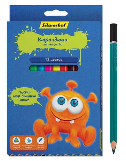Цветные карандаши Jumbo от Silwerhof! Цветные карандаши Jumbo от Silwerhof!