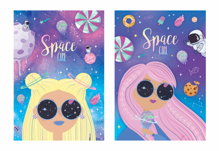 Блокноты BG ″Space girl″: космос как тренд Блокноты BG ″Space girl″: космос как тренд