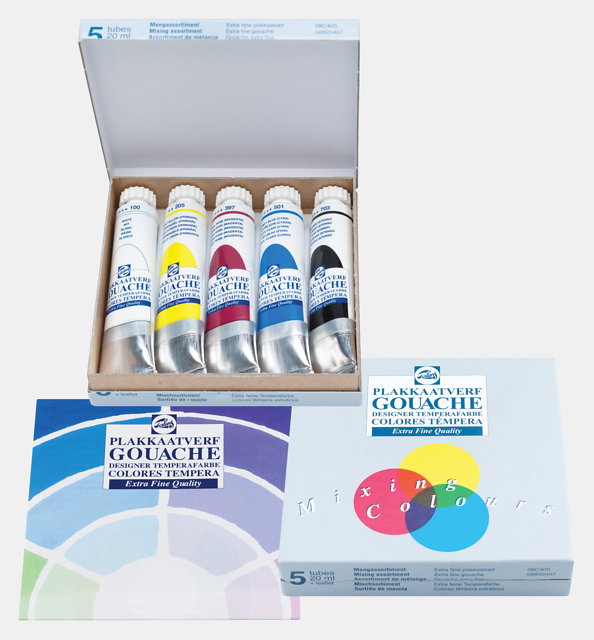 Набор гуаши Talens Gouache Extra Fine Quality (5 цветов по 20 мл) Набор гуаши Talens Gouache Extra Fine Quality (5 цветов по 20 мл)