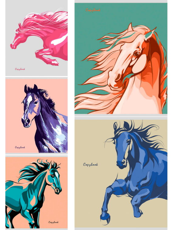 Тетради Рисунок лошади