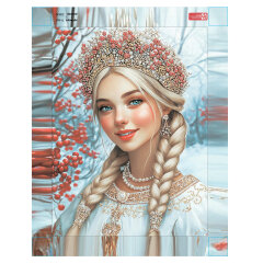 Алмазная мозаика с частичной выкладкой (набор для творчества), РУССКАЯ КРАСА, 30*40 см, форма страз: круглая, 4 цветов страз, картонная коробка Алмазная мозаика с частичной выкладкой (набор для творчества), РУССКАЯ КРАСА, 30*40 см, форма страз: круглая, 4 цветов страз, картонная коробка