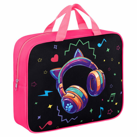 Папка на молнии с ручками BRAUBERG ″Headphones″ Папка на молнии с ручками BRAUBERG ″Headphones″