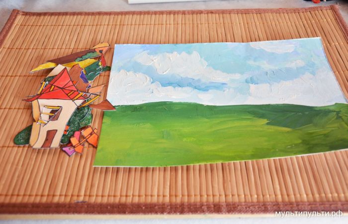 Мастер-класс. Аппликация Сказочный город Мастер-класс. Аппликация Сказочный город