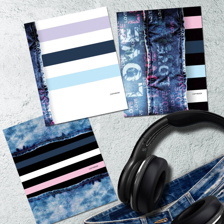 Тетради общие «Striped jeans»: вечная классика Тетради общие «Striped jeans»: вечная классика