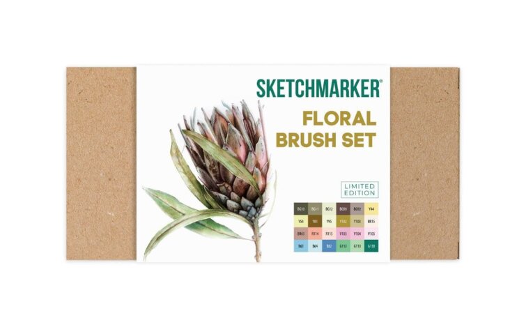 Набор маркеров SKETCHMARKER BRUSH FLORAL SET лимитированный (24 цвета) Набор маркеров SKETCHMARKER BRUSH FLORAL SET лимитированный (24 цвета)