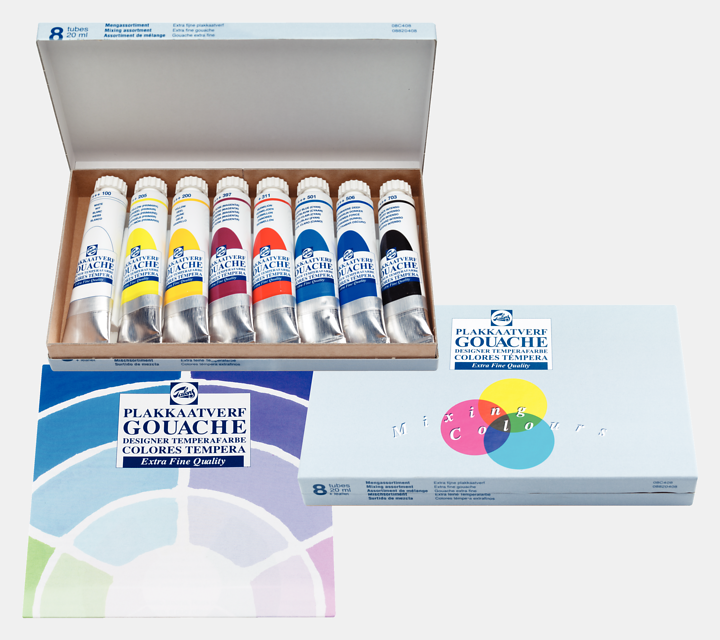 Набор гуаши Talens Gouache Extra Fine Quality (8 цветов по 20 мл) Набор гуаши Talens Gouache Extra Fine Quality (8 цветов по 20 мл)