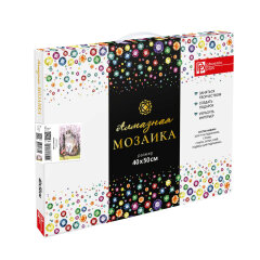 Алмазная мозаика КОТ В САКУРЕ, 40*50 см, 22 цветов страз, картонная коробка Алмазная мозаика КОТ В САКУРЕ, 40*50 см, 22 цветов страз, картонная коробка