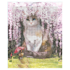 Алмазная мозаика КОТ В САКУРЕ, 40*50 см, 22 цветов страз, картонная коробка Алмазная мозаика КОТ В САКУРЕ, 40*50 см, 22 цветов страз, картонная коробка