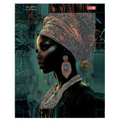 Алмазная мозаика с частичной выкладкой (набор для творчества), АФРИКАНКА, 30*40 см, форма страз: круглая, 8 цветов страз, картонная коробка Алмазная мозаика с частичной выкладкой (набор для творчества), АФРИКАНКА, 30*40 см, форма страз: круглая, 8 цветов страз, картонная коробка