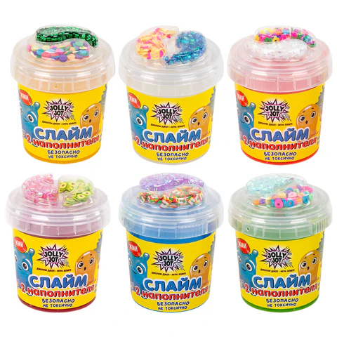 Слайм с наполнителями МИКС JOLLY JOT Слайм с наполнителями МИКС JOLLY JOT
