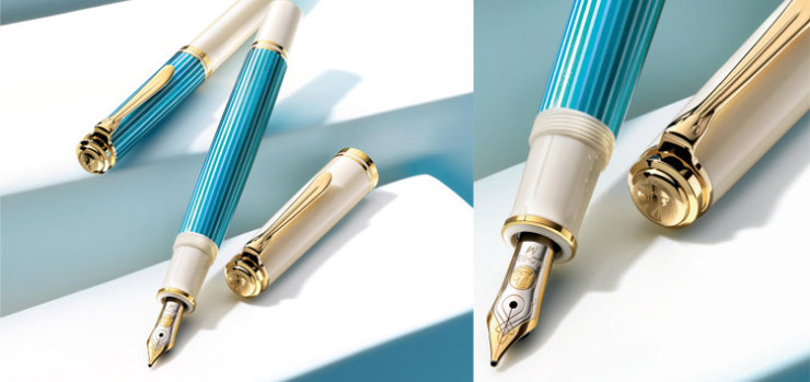 Pelikan ������������ �������� ��������� ����������� ����� Souveran 600 Turquoise-White