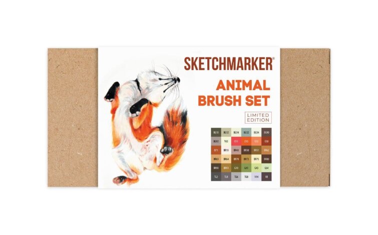 Набор маркеров SKETCHMARKER BRUSH ANIMAL SET лимитированный (36 цветов) Набор маркеров SKETCHMARKER BRUSH ANIMAL SET лимитированный (36 цветов)