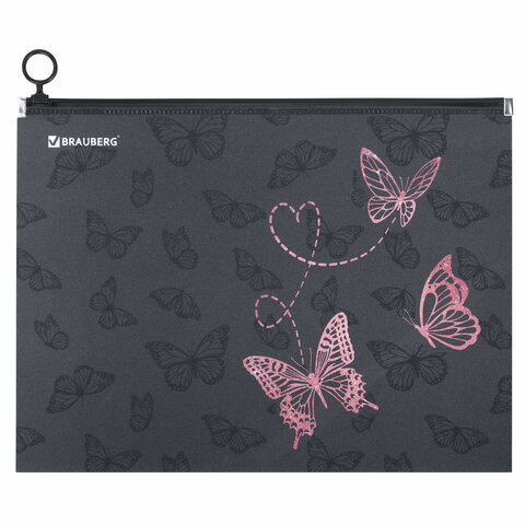 Папка для тетрадей BRAUBERG А4, ″Neon butterflies″ Папка для тетрадей BRAUBERG А4, ″Neon butterflies″