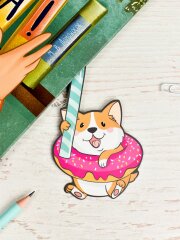 Закладка для книг фигурная размер 67х120 мм, 1 шт, ФЕНИКС+ Закладка для книг фигурная размер 67х120 мм, 1 шт, ФЕНИКС+