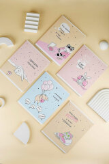 Тетрадь, А5+, 48 л, вн.блок - клетка, мягкий переплёт (2 скобы) Тетрадь, А5+, 48 л, вн.блок - клетка, мягкий переплёт (2 скобы)