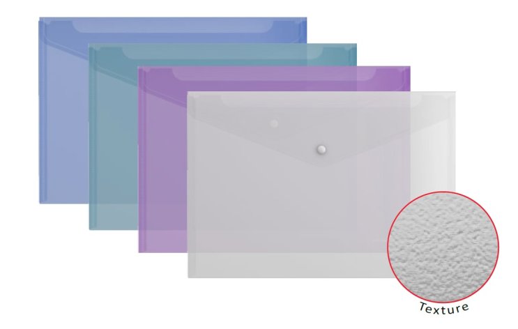 Папка-конверт на кнопке, полупрозрачная FIZZY VIVID ENVELOPE (А4) Папка-конверт на кнопке, полупрозрачная FIZZY VIVID ENVELOPE (А4)