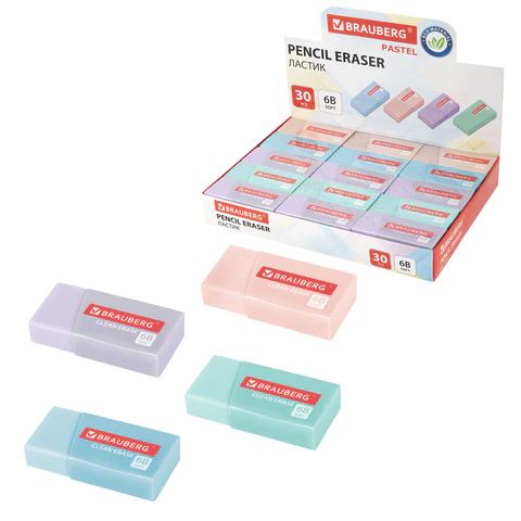 Ластик BRAUBERG ″PASTEL MATTE″ Ластик BRAUBERG ″PASTEL MATTE″