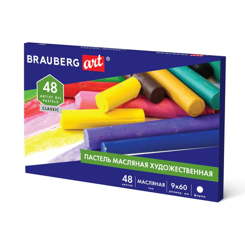 Пастель масляная художественная BRAUBERG ART CLASSIC, 48 цветов Пастель масляная художественная BRAUBERG ART CLASSIC, 48 цветов