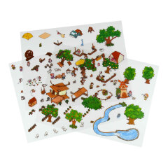 Наклейки-румбокс д/создания миниатюрных сцен: наклейки (3 л.), поле д/наклеивания (1 л.), пинцет металлический в наборе, размер листа 264х211 мм, кол-во наклеек 200+, полноцветная печать Наклейки-румбокс д/создания миниатюрных сцен: наклейки (3 л.), поле д/наклеивания (1 л.), пинцет металлический в наборе, размер листа 264х211 мм, кол-во наклеек 200+, полноцветная печать