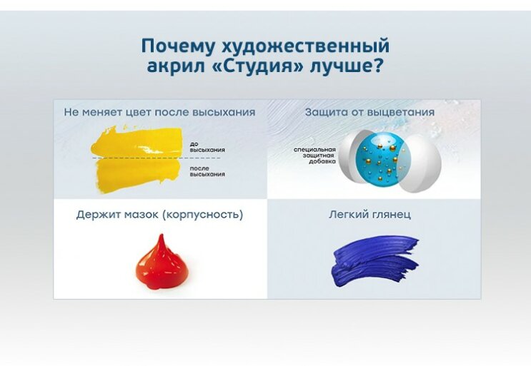 ГАММА: художественный акрил «Студия» в тубах ГАММА: художественный акрил «Студия» в тубах