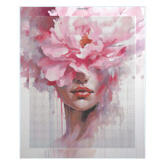 Алмазная мозаика (набор для творчества), ДЕВУШКА-ПИОН, 40*50 см, 23 цветов страз, картонная коробка Алмазная мозаика (набор для творчества), ДЕВУШКА-ПИОН, 40*50 см, 23 цветов страз, картонная коробка