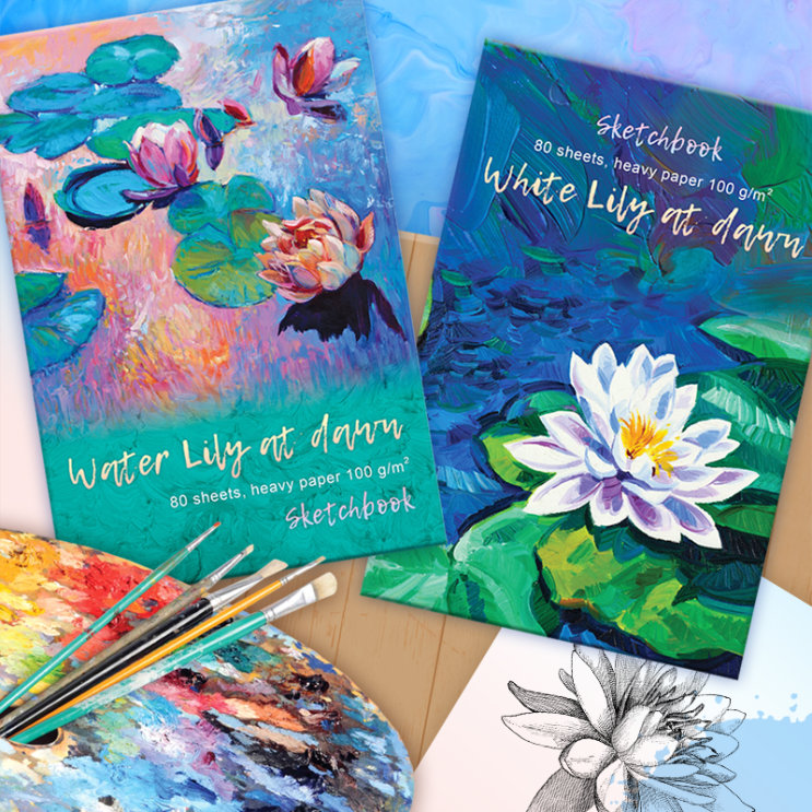 Скетчбук ″Water lily″: маленький шедевр в духе импрессионизма Скетчбук ″Water lily″: маленький шедевр в духе импрессионизма