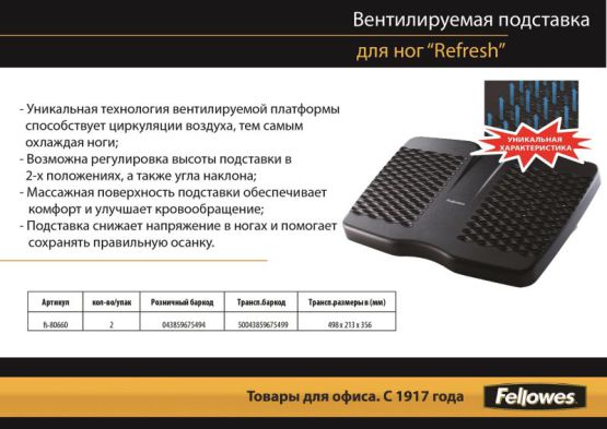 Вентилируемая подставка для ног ″Refresh″ уже в продаже