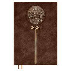 Ежедневник датированный 2026 ESCALADA, формат А5, 176 л., твёрдый переплёт, запаянный край, искусственная кожа ″Тиволи″, 3D-дизайн, тиснение фольгой Ежедневник датированный 2026 ESCALADA, формат А5, 176 л., твёрдый переплёт, запаянный край, искусственная кожа ″Тиволи″, 3D-дизайн, тиснение фольгой