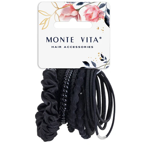 Резинки для волос 8 видов MONTE VITA, набор 14 штук Резинки для волос 8 видов MONTE VITA, набор 14 штук