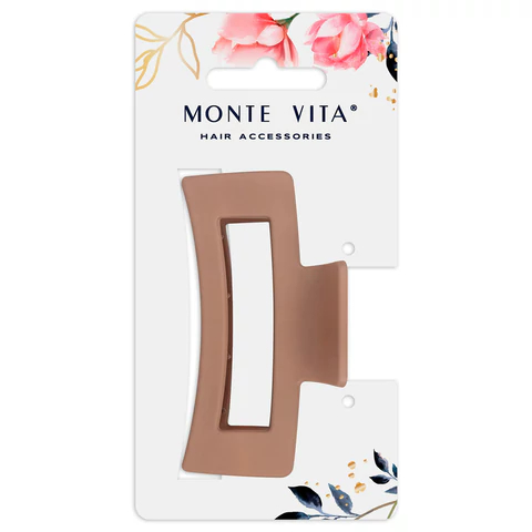 Краб для волос soft-touch, коричневый, MONTE VITA Краб для волос soft-touch, коричневый, MONTE VITA
