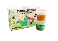 Гуашь 6 цветов с блестками Гуашь 6 цветов с блестками