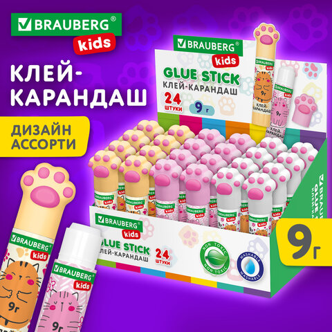 Клей-карандаш ″Лапки″ Cat Paw BRAUBERG KIDS Клей-карандаш ″Лапки″ Cat Paw BRAUBERG KIDS