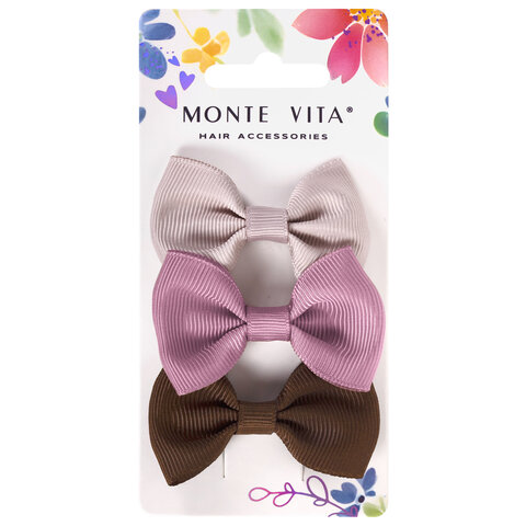 Заколки для волос MONTE VITA, ″Бантики″, набор 3 штуки Заколки для волос MONTE VITA, ″Бантики″, набор 3 штуки