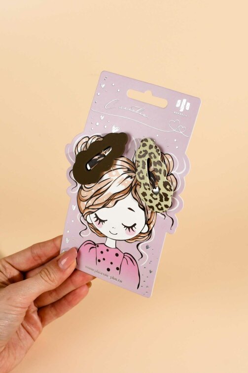 Набор заколок для волос «клик-клак» Феникс+, 2 шт., 5,5 см, бежевый, подложка из мелованного картона + ПЭТ-пакет с европодвесом Набор заколок для волос «клик-клак» Феникс+, 2 шт., 5,5 см, бежевый, подложка из мелованного картона + ПЭТ-пакет с европодвесом