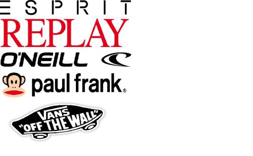 ESPRIT, O′NEILL, PAUL FRANK, REPLAY и VANS