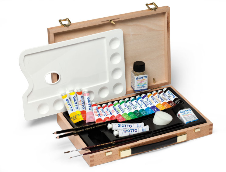 Giotto Wooden Case ″профессиональный″ - набор для юного художника Giotto Wooden Case ″профессиональный″ - набор для юного художника